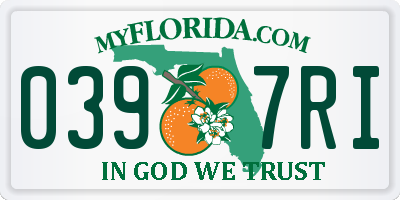 FL license plate 0397RI