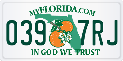 FL license plate 0397RJ