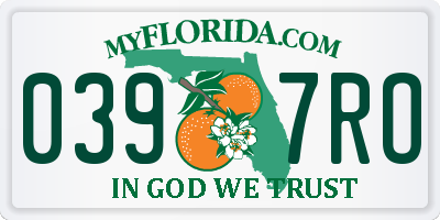 FL license plate 0397RO