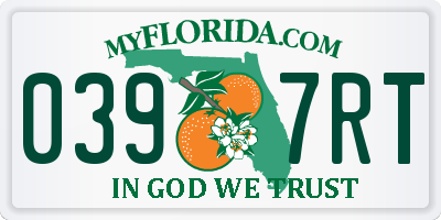 FL license plate 0397RT