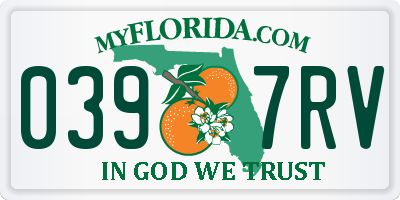 FL license plate 0397RV