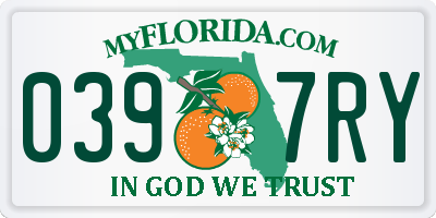 FL license plate 0397RY