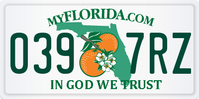 FL license plate 0397RZ