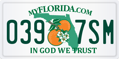 FL license plate 0397SM