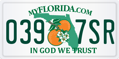 FL license plate 0397SR