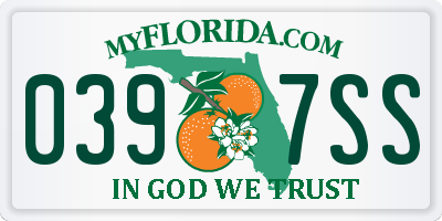 FL license plate 0397SS