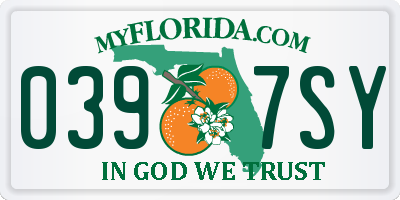 FL license plate 0397SY