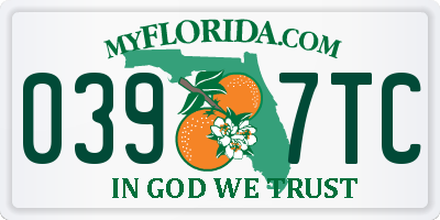 FL license plate 0397TC