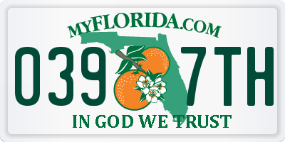 FL license plate 0397TH