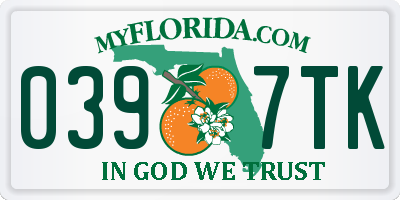 FL license plate 0397TK