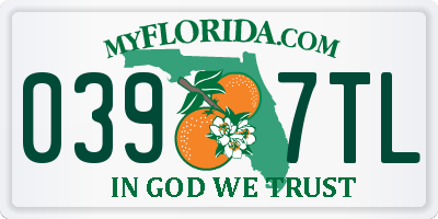 FL license plate 0397TL