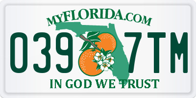 FL license plate 0397TM