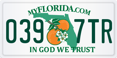FL license plate 0397TR