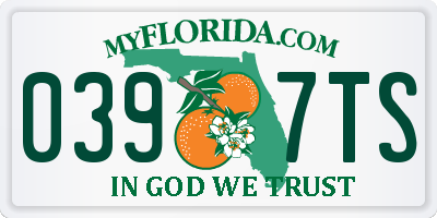 FL license plate 0397TS