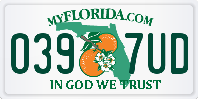 FL license plate 0397UD