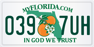 FL license plate 0397UH