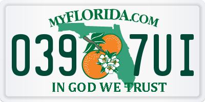 FL license plate 0397UI