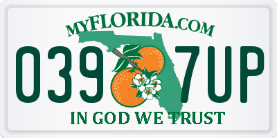 FL license plate 0397UP