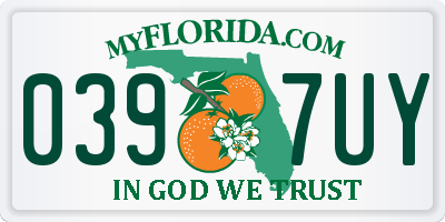FL license plate 0397UY