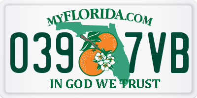 FL license plate 0397VB