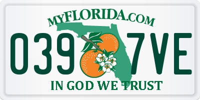 FL license plate 0397VE