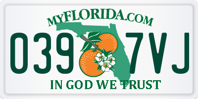 FL license plate 0397VJ
