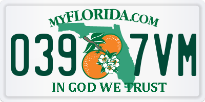 FL license plate 0397VM