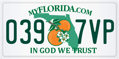 FL license plate 0397VP