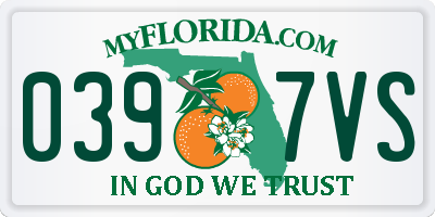 FL license plate 0397VS