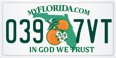 FL license plate 0397VT