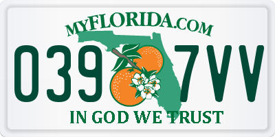 FL license plate 0397VV