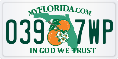 FL license plate 0397WP