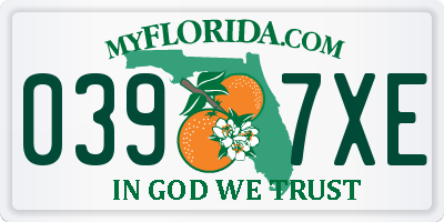 FL license plate 0397XE