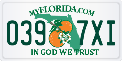FL license plate 0397XI
