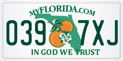FL license plate 0397XJ