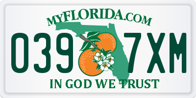 FL license plate 0397XM