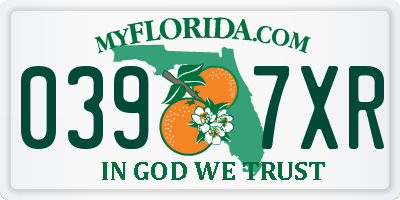 FL license plate 0397XR