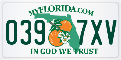 FL license plate 0397XV