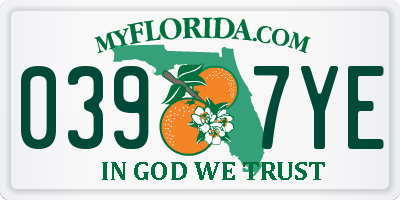 FL license plate 0397YE