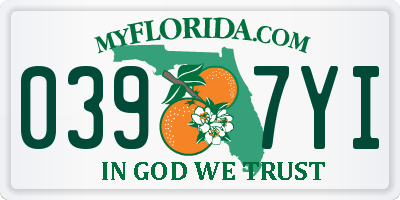 FL license plate 0397YI