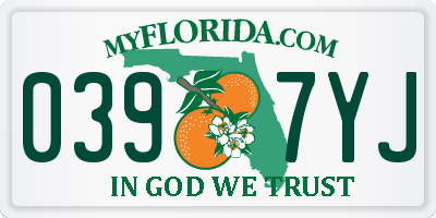 FL license plate 0397YJ