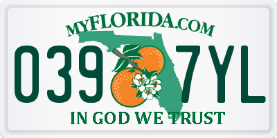 FL license plate 0397YL
