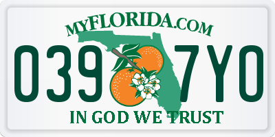 FL license plate 0397YO