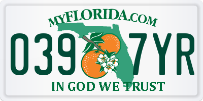 FL license plate 0397YR