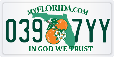 FL license plate 0397YY