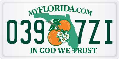 FL license plate 0397ZI