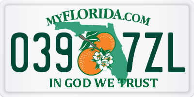 FL license plate 0397ZL