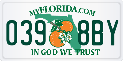 FL license plate 0398BY