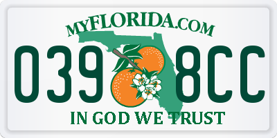 FL license plate 0398CC