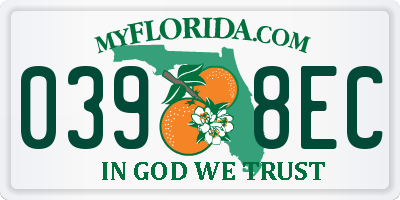 FL license plate 0398EC